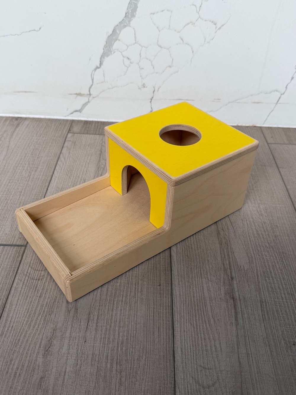 Lovevery wooden Ball drop box toy